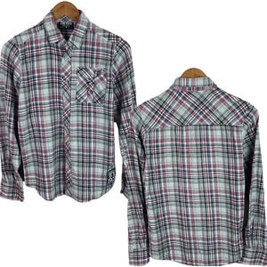 BF411 Mens Zoo York Trendy Plaid Flannel skater Button Down Shirt S